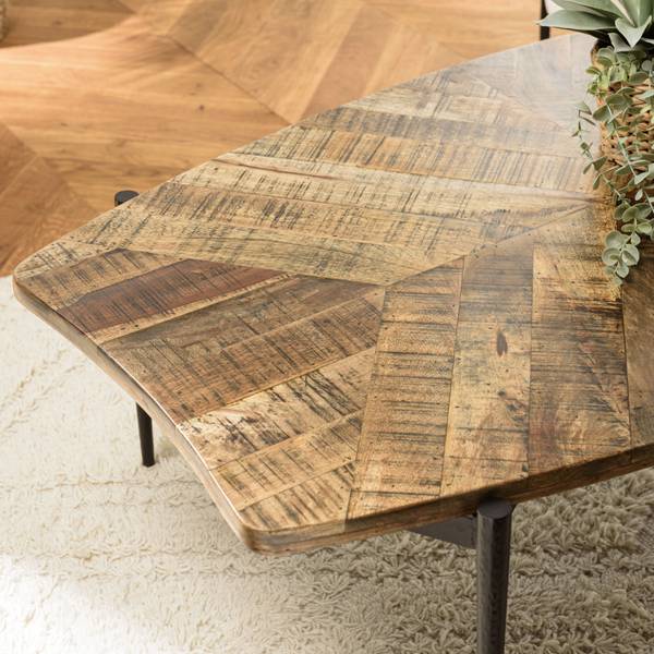 Couchtisch KIARA Braun - Massivholz - 75 x 40 x 135 cm