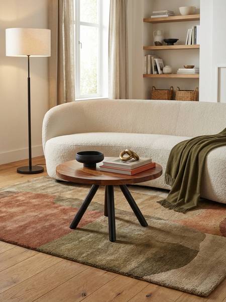 Couchtisch LERICI mit Konusbeinen Braun - Sheesham - 60 x 35 x 60 cm