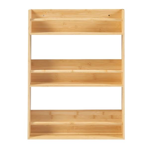 Wandregal Hareid Beige - Bambus - 60 x 80 x 12 cm