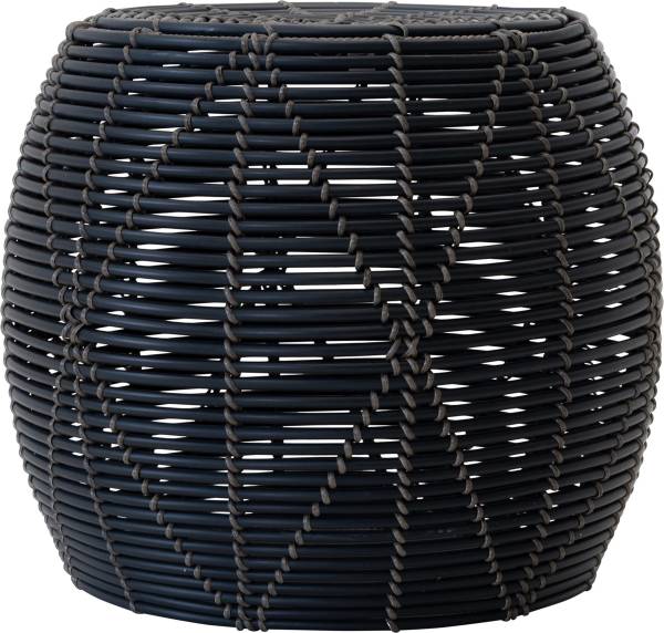 Holzhocker BIRMA Schwarz - Metall - 46 x 43 x 46 cm
