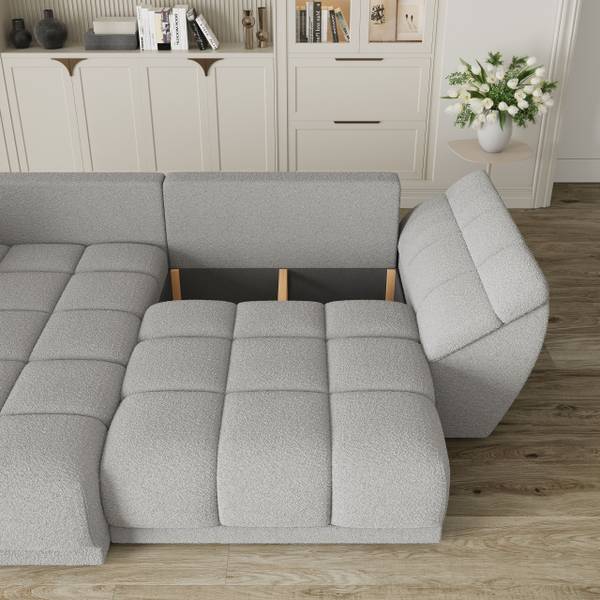 Ecksofa ORENTI Q Hellgrau