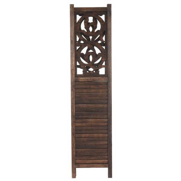 Paravent Izmir Braun - Holz teilmassiv - 241 x 170 x 2 cm