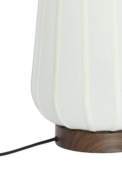 Tischlampe BIBURY Weiß - Textil - 30 x 42 x 30 cm