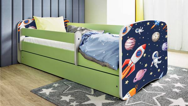 Kinderbett Kosmos Grün - 90 x 164 cm