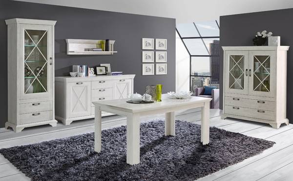 Vitrine Kasimir 5 mit LED Braun - Holzwerkstoff - 78 x 210 x 48 cm