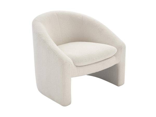Sessel mit gerader Rückenlehne OSSANA Weiß - Textil - 83 x 74 x 74 cm