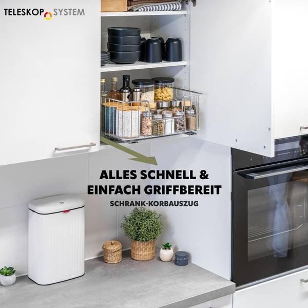 Korbauszug 60064 Silber - Metall - 40 x 20 x 29 cm