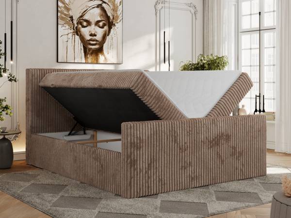 Boxspringbett TILIANO DUO Braun - H4 - Liegefläche Breite: 160 cm