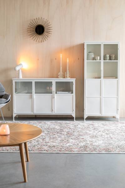 Wandschrank MIYA Weiß - Metall - 35 x 150 x 68 cm