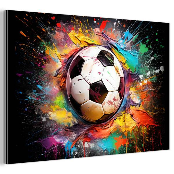 METALLBILD Fußball 60 x 40 cm