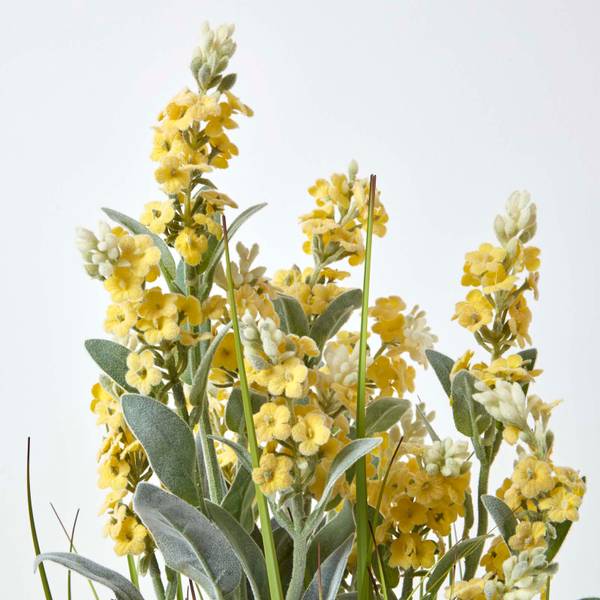 Kunstblumen Lavendel Gelb - Polyester PVC - 25 x 66 x 66 cm