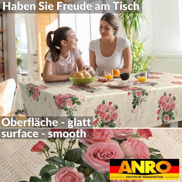 Wachstuchtischdecke Postkarte Rosen kaufen