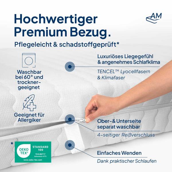 Gelmatratze KOMFORT PREMIUM H2 - Liegefläche Breite: 80 cm