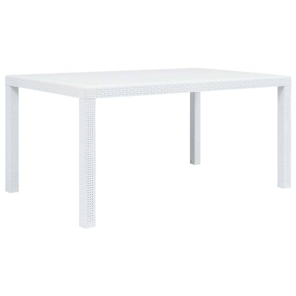 Tuintafel 296607 wit - kunststof - 150 x 72 x 150 cm