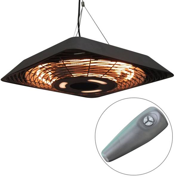 Deckenheizstrahler CO235 Schwarz - Metall - 45 x 10 x 45 cm