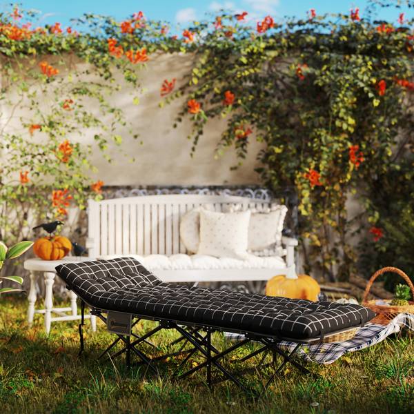 Campingbett A20-517V00BK Schwarz - Textil - 67 x 37 x 190 cm
