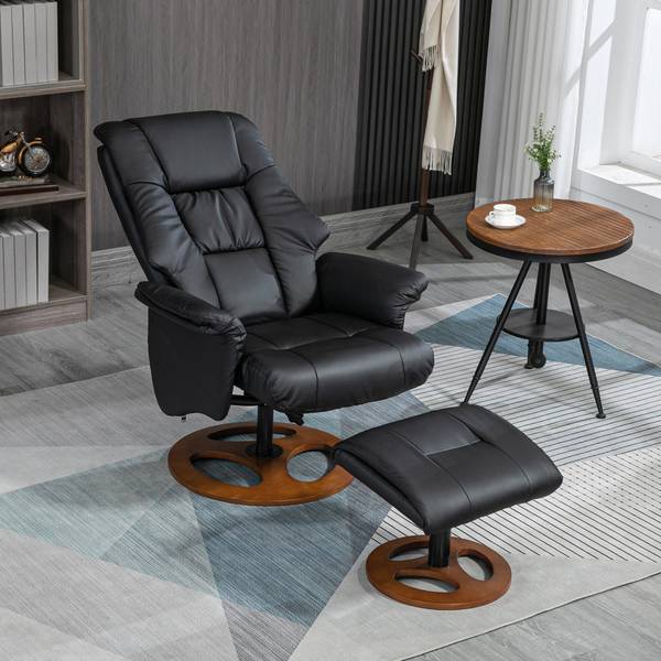 Relaxsessel 2er-Set 839-851V80BK Braun - Kunstleder - 89 x 110 x 77 cm