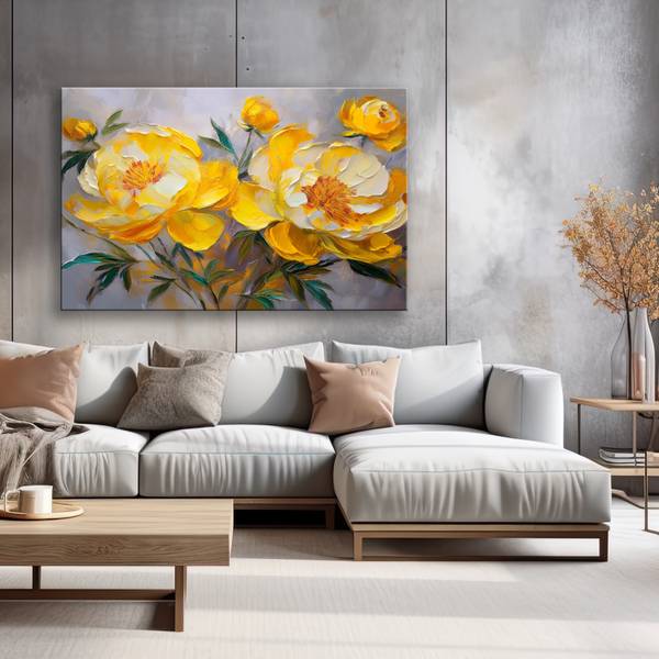Tableau déco Pivoine Fleur Nature 100 x 70 cm