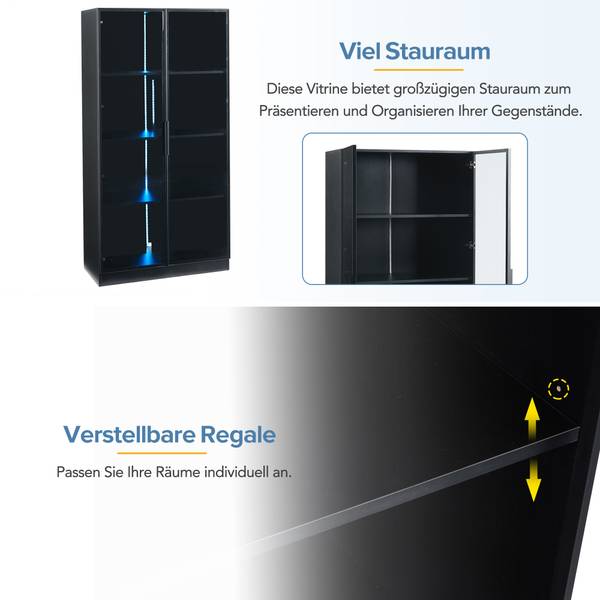 Vitrinenschrank Ourea Ⅱ Tiefe: 80 cm