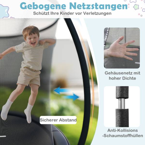 Trampolin FI32362 Schwarz