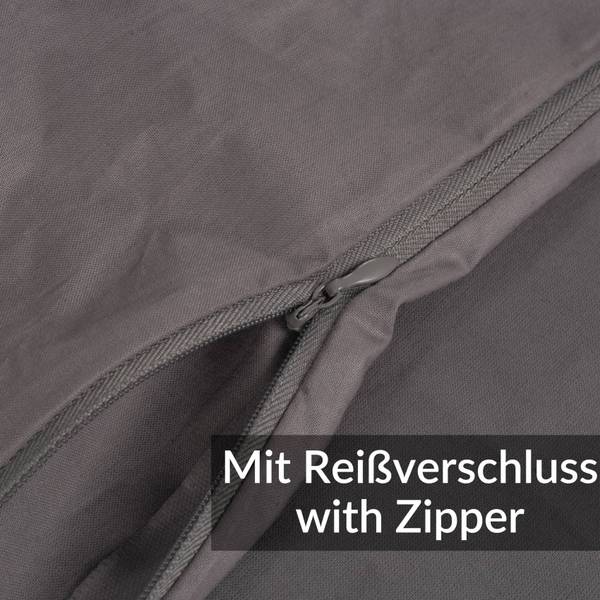 Bettdeckenbezug LUNA Dunkelgrau - 200 x 220 cm