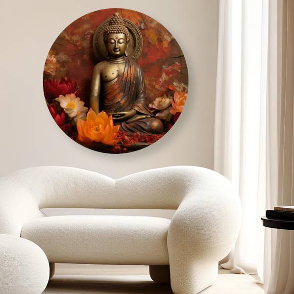 Wandbild Buddha 60 x 60 cm