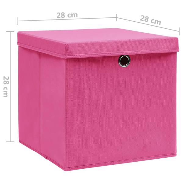 Opbergbox 3004572-4 set van 10 roze