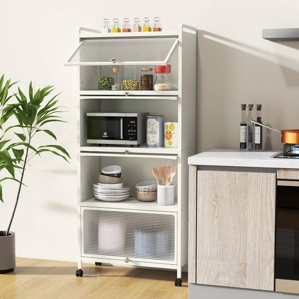 Küchenschrank WO77842ITDE Weiß - Metall - 32 x 154 x 60 cm