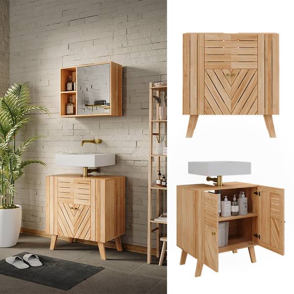 Wastafelonderkast Lucie 50122 groen - plaatmateriaal op houtbasis - 60 x 65 x 36 cm