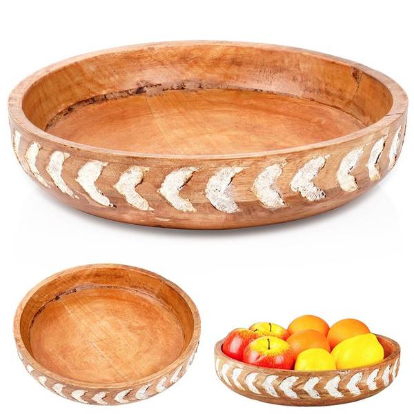 Schüssel 259690 Braun - Massivholz - 31 x 7 x 31 cm