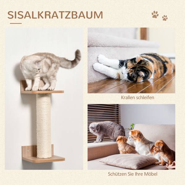 Katzenkratzbaum BB7230 Braun - Holzwerkstoff - 40 x 33 x 46 cm