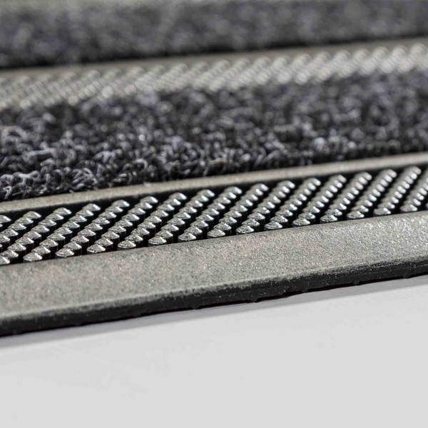 Fußmatte für Innen und Außen RUBBER PIN Schwarz - Gummibaum - 45 x 2 x 75 cm