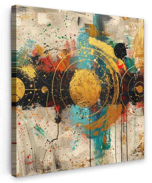TABLEAU SUR TOILE Cercles 90 x 90 cm