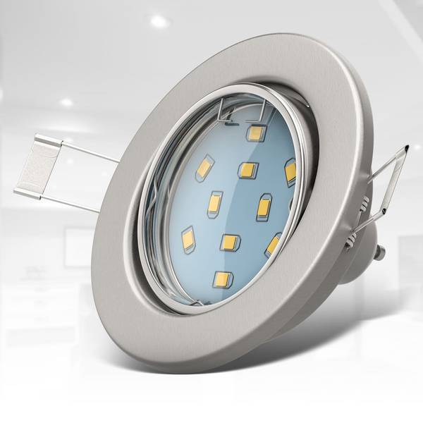 LED Einbauleuchte HILA Silber - ABS - 9 x 7 x 9 cm