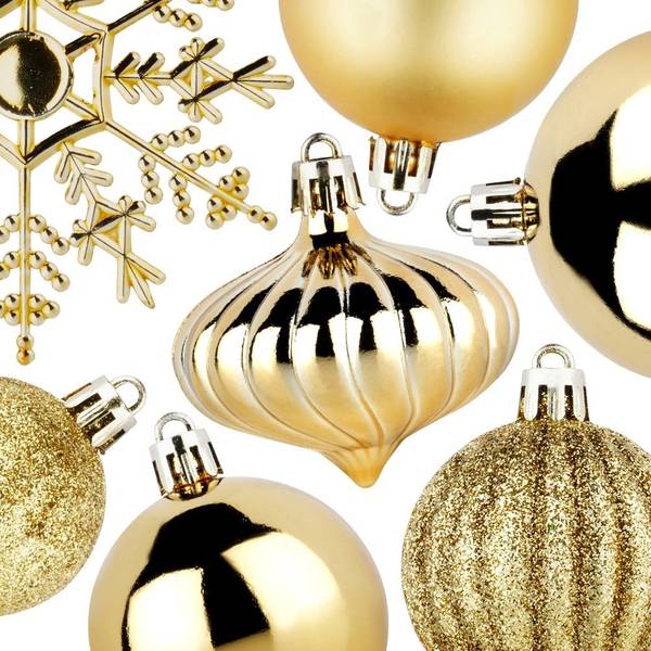 Weihnachtskugeln 40er Set 839436 Gold - Kunststoff - 5 x 5 x 5 cm