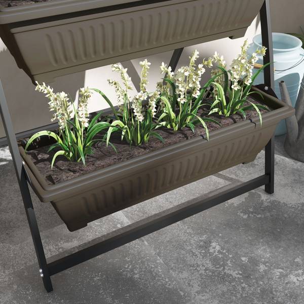 Support pour plantes 84H-050V00DR Marron - Métal - 79 x 162 x 76 cm