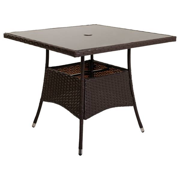Garten-Esszimmer Jardín Descanso Braun - Rattan - 58 x 85 x 60 cm