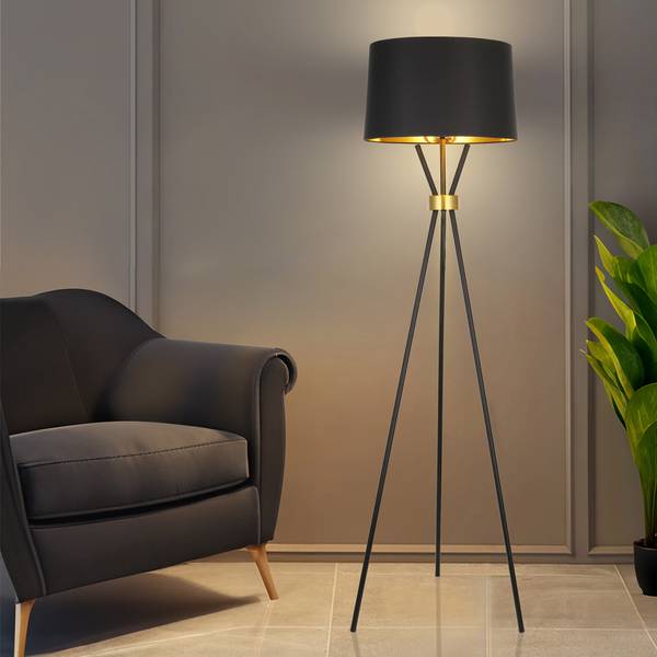 Stehlampe LUNA Schwarz - Metall - 22 x 165 x 22 cm