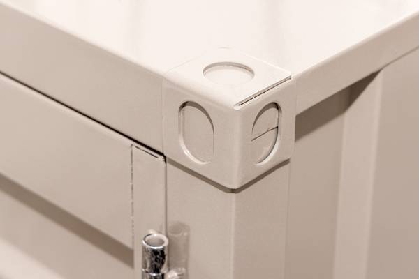 Nachttisch GLOBETROTTER mit Stauraum Beige - Grau