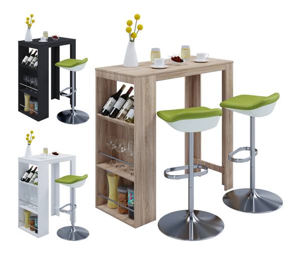 Bartisch Oktola Braun - Holzwerkstoff - 80 x 110 x 50 cm