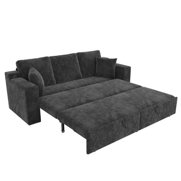 Schlafsofa ChenilLade Ⅲ Grau