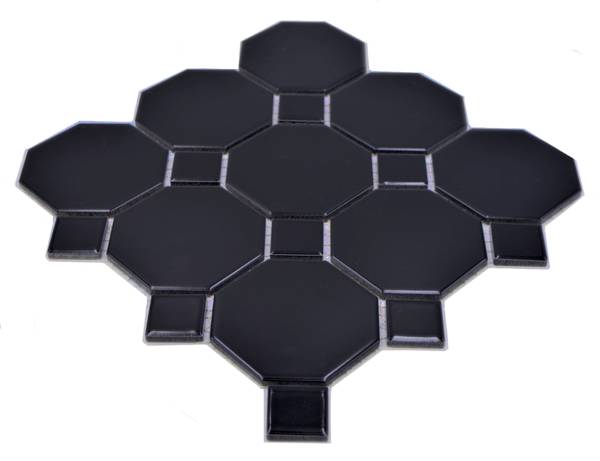 Mosaikfliesen Octa G 940N Schwarz - Keramik - 30 x 30 x 30 cm