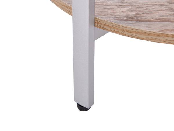 Beistelltisch LOVELL Braun - Silber - Bambus - 50 x 55 x 1 cm