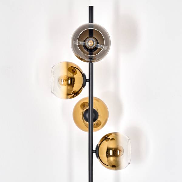 Stehlampe Cesaro Gold - Metall - 31 x 160 x 69 cm