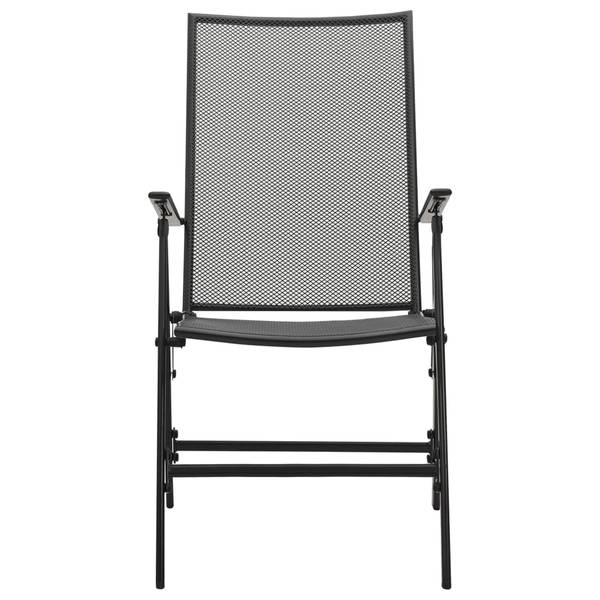 Gartenstuhl 4er Set D8437 Grau - Metall - 61 x 84 x 57 cm