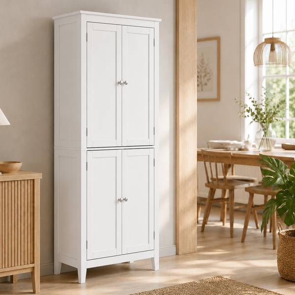 Badezimmerschrank 834-997V90WT Weiß - Holzwerkstoff - 30 x 170 x 60 cm