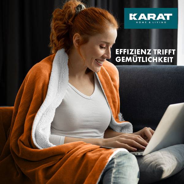 Kuscheldecke Glory Braun - Weiß