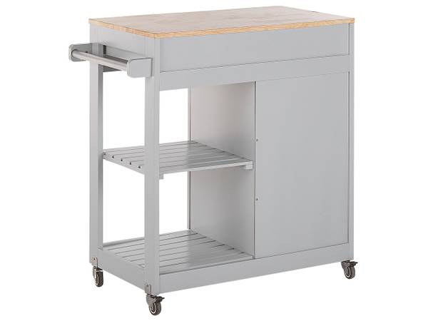 Chariot de cuisine TRAPANI Marron - Gris - Gris lumineux