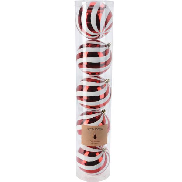 Weihnachtskugeln 98845 10er Set Rot - Kunststoff - 11 x 49 x 11 cm