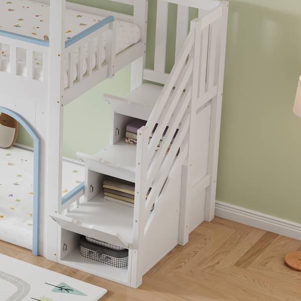 Stockbett K-1749 Weiß - Holzwerkstoff - 104 x 170 x 253 cm
